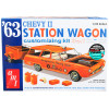 Skill 2 Model Kit 1963 Chevrolet II Station Wagon with Trailer 3-in-1 Kit 1/25 Scale Model by AMT