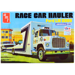 Skill 3 Model Kit Ford LN 8000 Race Car Hauler Louisville Line 1/25 Scale Model by AMT