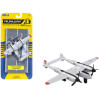 Lockheed P-38J Lightning Fighter Aircraft Silver Metallic