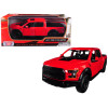 2017 Ford F-150 Raptor Pickup Truck Red with Black Wheels 1/27 Diecast Model Car by Motormax