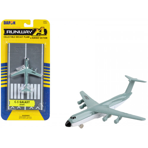 Lockheed C-5 Galaxy Transport Aircraft Gray and White 