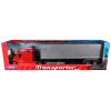 Freightliner Columbia Truck Red with Gray Container 1/32 Diecast Model by Welly