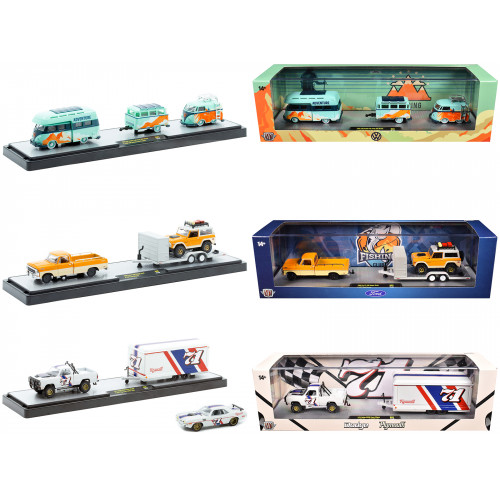 Auto Haulers Set of 3 Trucks Release 85 Limited Edition to 9600 pieces Worldwide 1/64 Diecast Models by M2 Machines