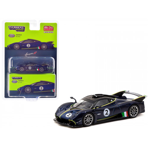 Pagani Huayra R #2 Blu Avio Blue Metallic with Black Top 