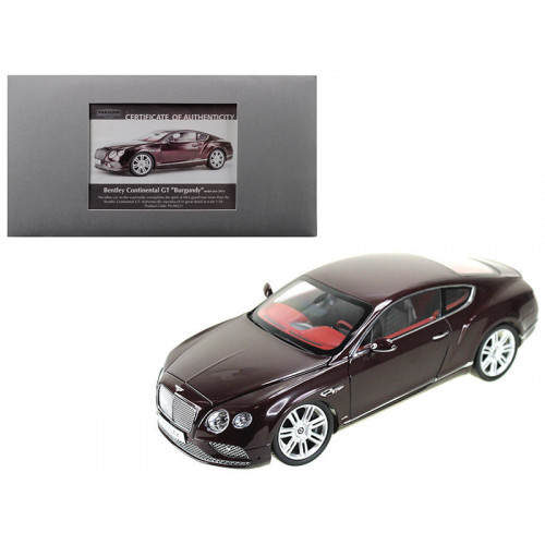 2016 Bentley Continental GT LHD Burgundy 1/18 Diecast Model Car by Paragon