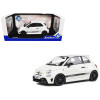 2022 Fiat F595 Abarth Ghiaccio White with Black Stripes 1/18 Diecast Model Car by Solido
