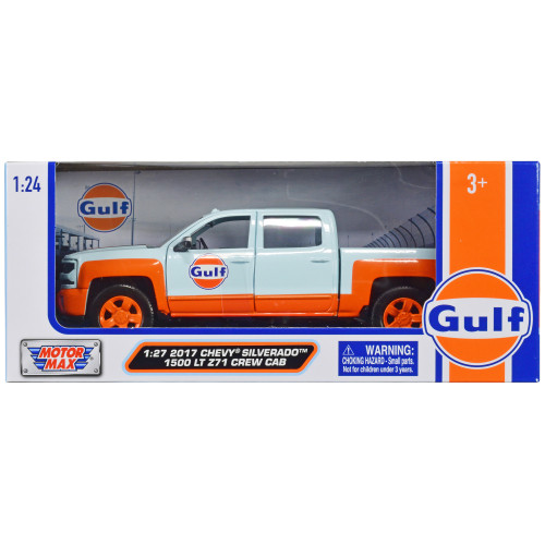 2017 Chevrolet Silverado 1500 LT Z71 Crew Cab Pickup Truck Light Blue with Orange Stripes 