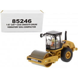 CAT Caterpillar CS56 Smooth Drum Vibratory Soil Compactor with Operator 