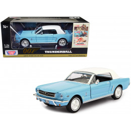 1964 1/2 Ford Mustang Light Blue with White Top James Bond 007 