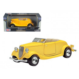 1934 Ford Coupe Yellow 1/24 Diecast Car Model by Motormax
