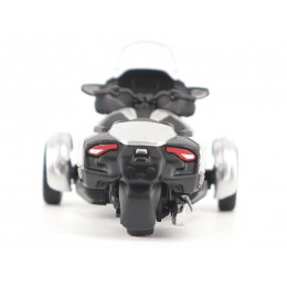 Can-Am Spyder RT 3-Wheel Motorcycle Hyper Silver Metallic with Driver Figure 1/32 Diecast Model by BRP Models