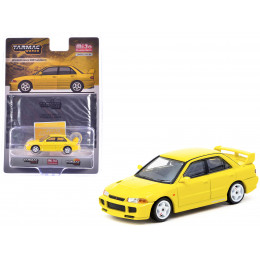 Mitsubishi Lancer GSR Evolution III RHD (Right Hand Drive) Yellow with Tarmac Cards 