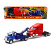 Peterbilt Model 335 Tow Truck Blue and Peterbilt Model 387 Cab Red Set of 2 Pieces 1/43 by New Ray