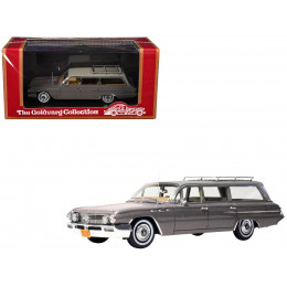 1962 Buick Invicta Station Wagon Fawn Mist Gray with Beige Top Limited Edition to 200 pieces Worldwide 1/43 Model Car by Goldvarg Collection