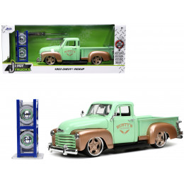 1953 Chevrolet 3100 Pickup Truck Light Green and Gold Metallic 