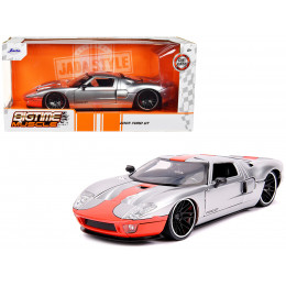 2005 Ford GT Silver with Orange Stripe 