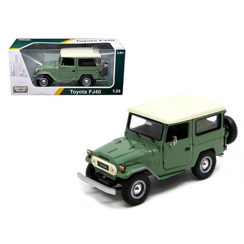 Toyota FJ40 Medium Green 1/24 Diecast Model Car by Motormax