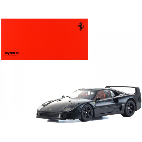 Ferrari F40 Black 1/18 Diecast Model Car by Kyosho
