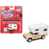 1977 Chevrolet Fleetside Pickup Truck with Camper Beige Metallic and Tan