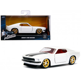 Roman's Ford Mustang White with Black Stripes and Red Interior 