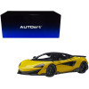Mclaren 600LT Sicilian Yellow and Carbon 1/18 Model Car by Autoart
