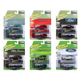 Johnny Lightning Collector's Tin 2025 Set of 6 Cars Release 1 Limited Edition 1 1/64 Diecast Model Cars by Johnny Lightning