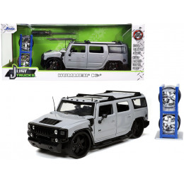 Hummer H2 Gray with Extra Wheels 