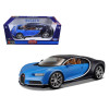 2016 Bugatti Chiron Blue 1/18 Diecast Model Car by Bburago