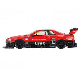 Nissan Skyline LB-ER34 Super Silhouette RHD (Right Hand Drive) #5 Red and Black Limited Edition 1/64 Diecast Model Car by Mini GT