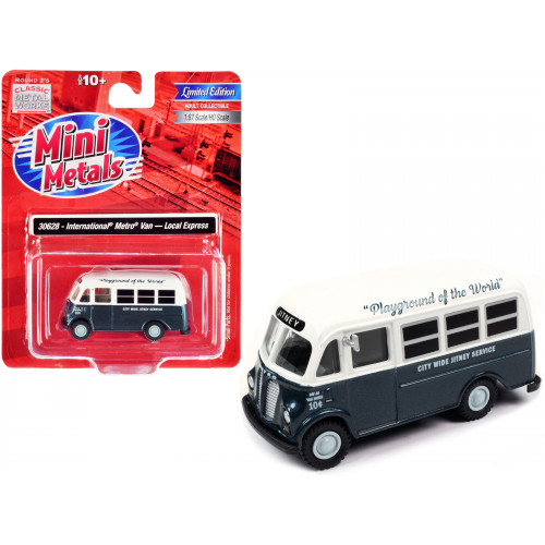 International Metro Van Dark Blue Metallic and White 