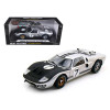 1966 Ford GT-40 MK II #7 Silver 1/18 Diecast Model Car by Shelby Collectibles
