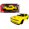 2018 Dodge Challenger SRT Hellcat Widebody Yellow 1/24 Diecast Model Car by Motormax