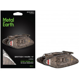 Model Kit British Mark IV Tank (Moderate Difficulty) Steel Model by Metal Earth