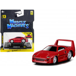 Ferrari F40 Red 1/64 Diecast Model Car by Muscle Machines