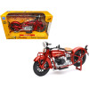 1930 Indian 4 Red 1/12 Diecast Motorcycle Model by New Ray
