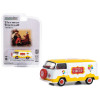 1971 Volkswagen Type 2 Panel Van Yellow and White with Red Interior