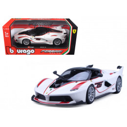 Ferrari Racing FXX-K #75 White 1/24 Diecast Model Car by Bburago