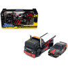 JDM Flatbed Truck #25 Black and Red and 1983-85 Toyota Trueno Sprinter (AE86) #25 Black and Red
