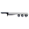28ft Tri-Axle Hay Float Trailer Silver Top 1/87 (HO) Plastic Model by Promotex