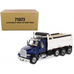 Peterbilt 567 Dump Truck Legendary Blue and Chrome 