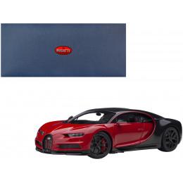2019 Bugatti Chiron Sport Italian Red and Carbon Black 1/18 Model Car by Autoart