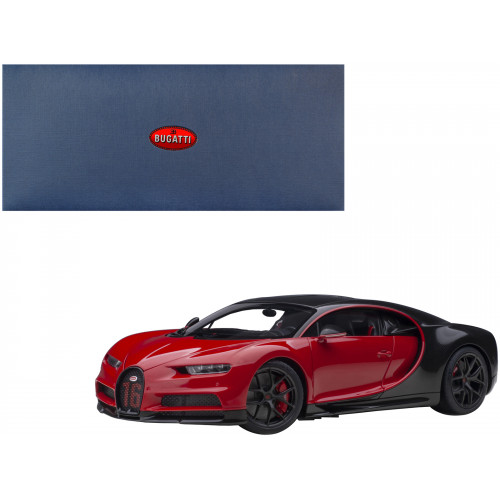 2019 Bugatti Chiron Sport Italian Red and Carbon Black 1/18 Model Car by Autoart