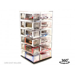 Showcase Large 24 Car Display Desktop Spinner with Cover 