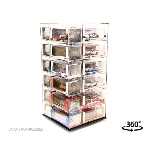 Showcase Large 24 Car Display Desktop Spinner with Cover 