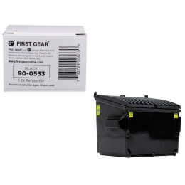 Refuse Trash Bin Black 1/34 Diecast Model by First Gear