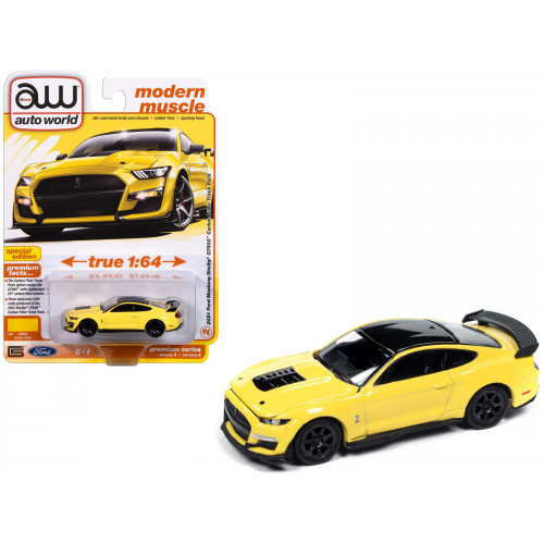 2021 Ford Mustang Shelby GT500 Carbon Fiber Track Pack Grabber Yellow with Black Top 