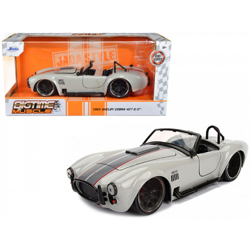 1965 Shelby Cobra 427 S/C Grey 1/24 Diecast Model Car by Jada