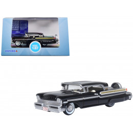 1957 Mercury Montclair Tuxedo Black 1/87 (HO) Scale Diecast Model Car by Oxford Diecast