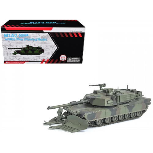 United States M1A2 SEP (System Enhancement Package) Tank with Mine Plow (Plowing Mode) 