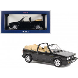 1992 Volkswagen Golf Cabriolet Black 1/18 Diecast Model Car by Norev